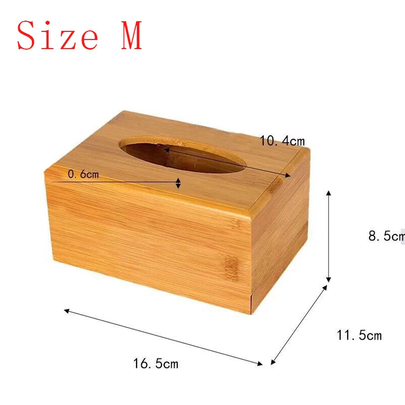 Bamboo Tissue Box Car Home Rectangle Shaped Tissue Container Towel Napkin Tissue For Home Office Desktop Organize tissue boxes