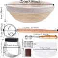 Yeast Starter Kit Proofing Basket Set Round Fermentation Basket Scraper Baking Mixer, cutter, beater, French bread utensils