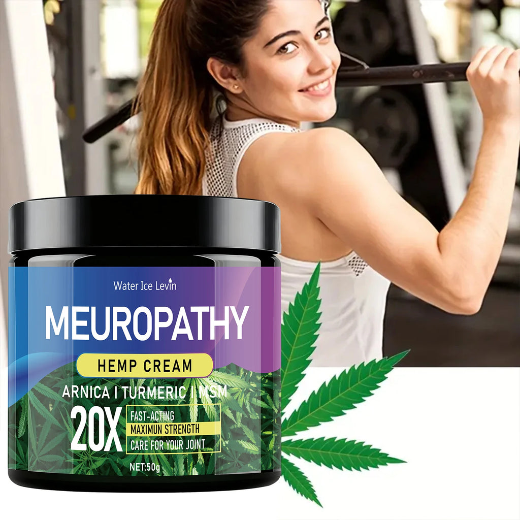 Hemp Cream (Meuropathy Joint Care): 20X Maximum Strength, Arnica/Turmeric/MSM, Fast-Acting, Moisturizes & Protects Skin Daily