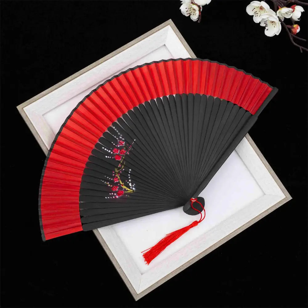 New Bamboo Folding Fan Chinese StyleFan Classical Carving Craft Fans Portable Summer Female Dance Hand Held Fan Gift Home Decor