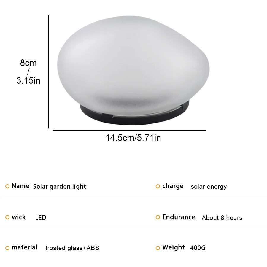 Solar Garden Lights Outdoor, Waterproof Solar Powered Stone Light，Outdoor Landscaping lights for Garden Pathway Yard Lawn light