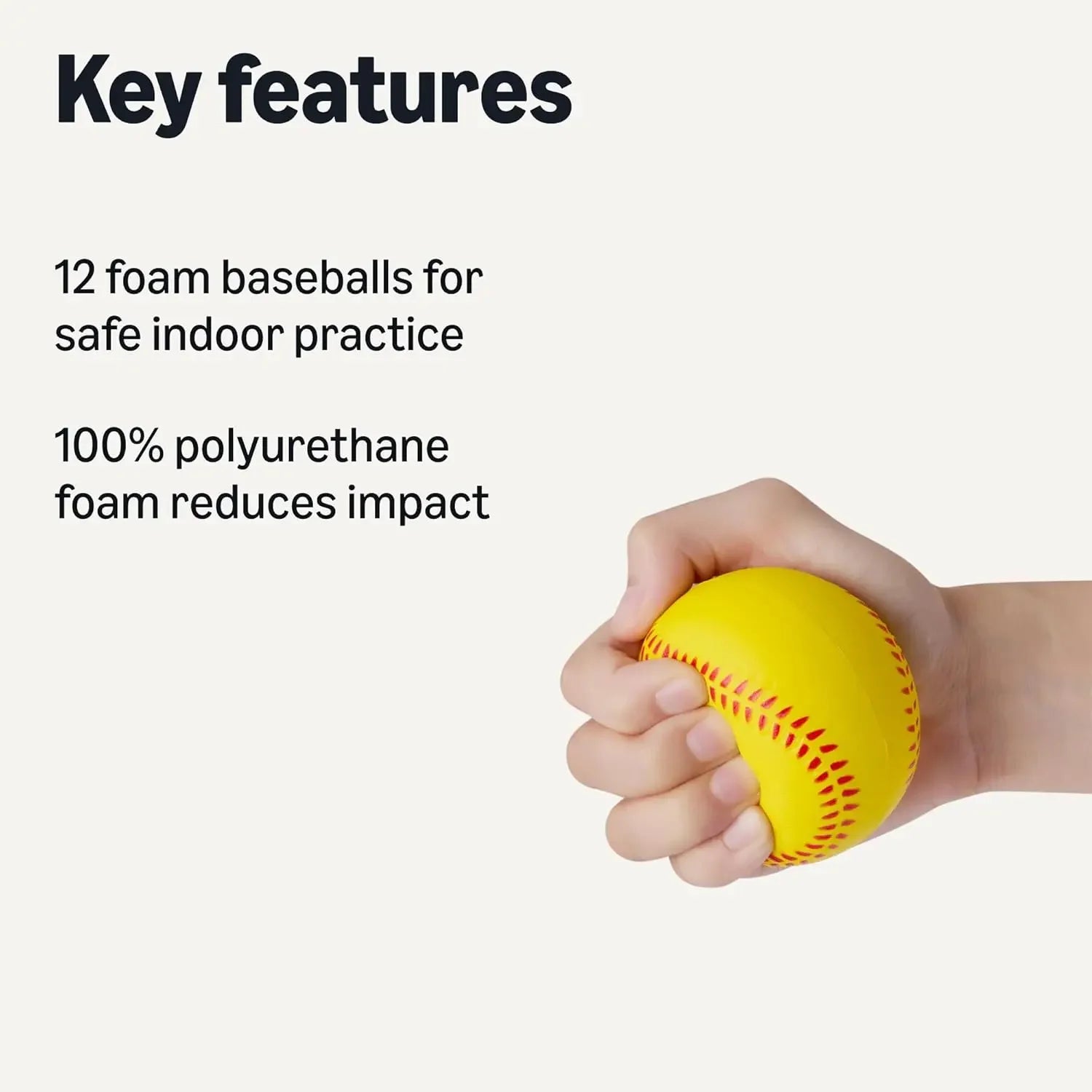 Eco-Friendly PU Foam Training Baseballs Softballs For Students 2.83 Inch 12 Pack Indoor Practice Safe Play