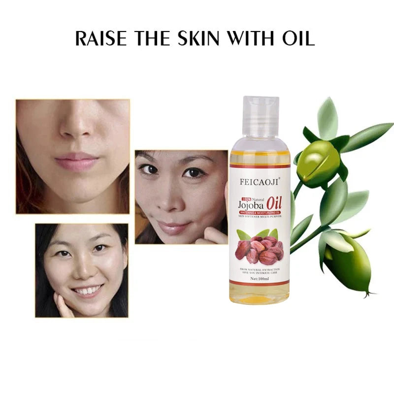 Natural Organic Jojoba Oil Anti Aging Firming Skin Face  Moisturizing Relaxing Massage Oil Hair Repair Skin Care Body Oil