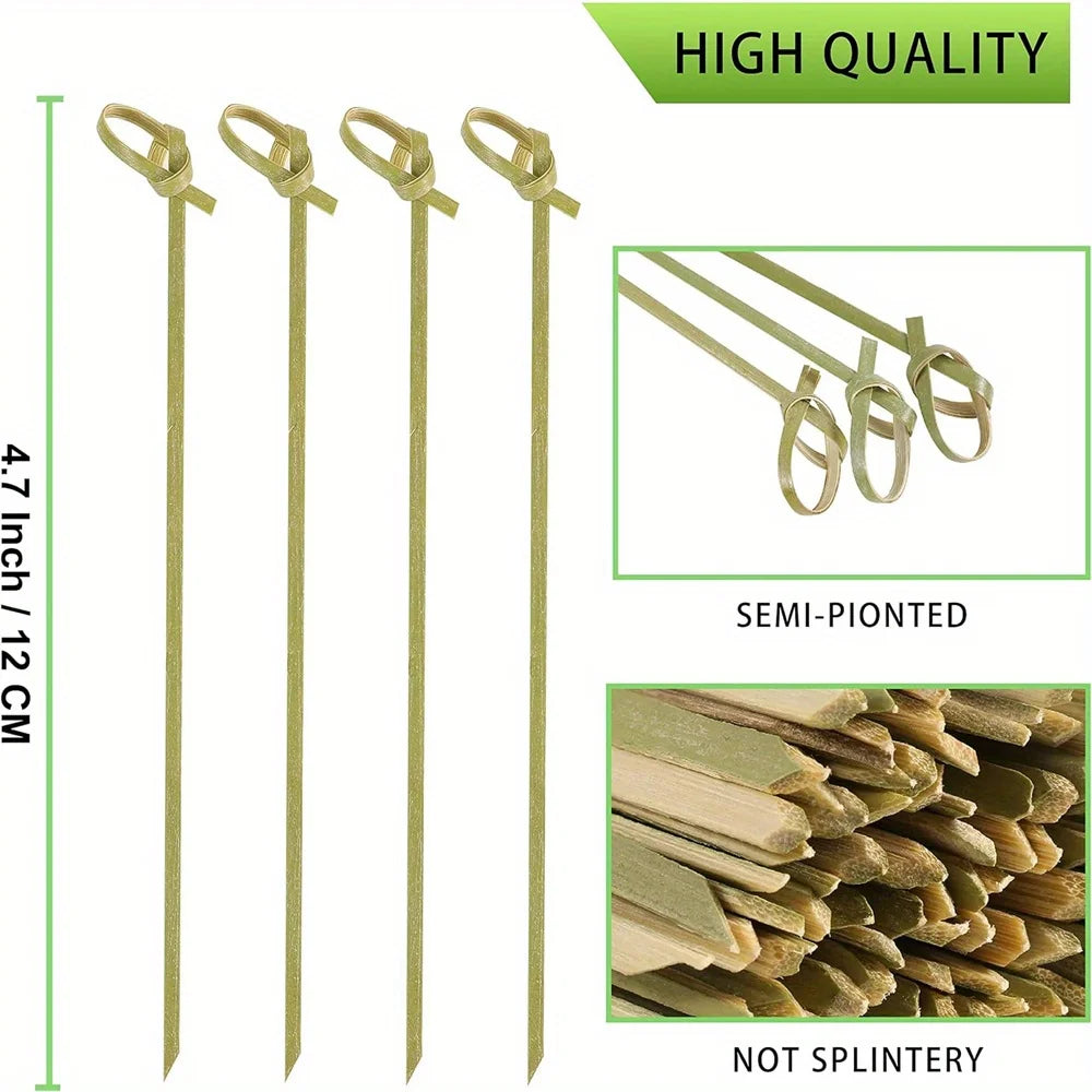 200 Pcs/Pack Cocktail Toothpicks, Appetizer Toothpicks, Natural Bamboo Skewers, Mini Food Sticks, Fancy Toothpicks for beverage