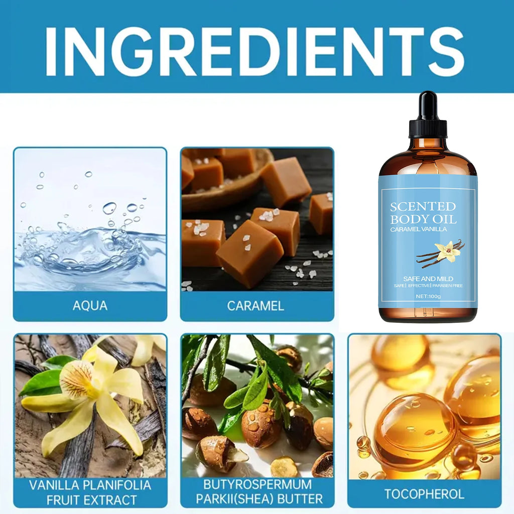 Fragrant Body Oil, Deeply Nourishing with Coconut Oil, Ascorbic Acid Strengthens the Skin Barrier, and the Formula Is Made with Pure Plant Ingredients, Specifically Designed to Improve Dryness and Peeling