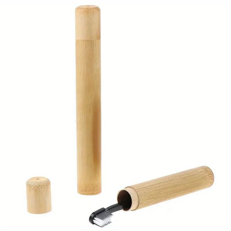 1Pc Bamboo Case Toothbrush Bamboo Tube for Adult Toothbrush Case Hand Made Tooth Brushes Accessories