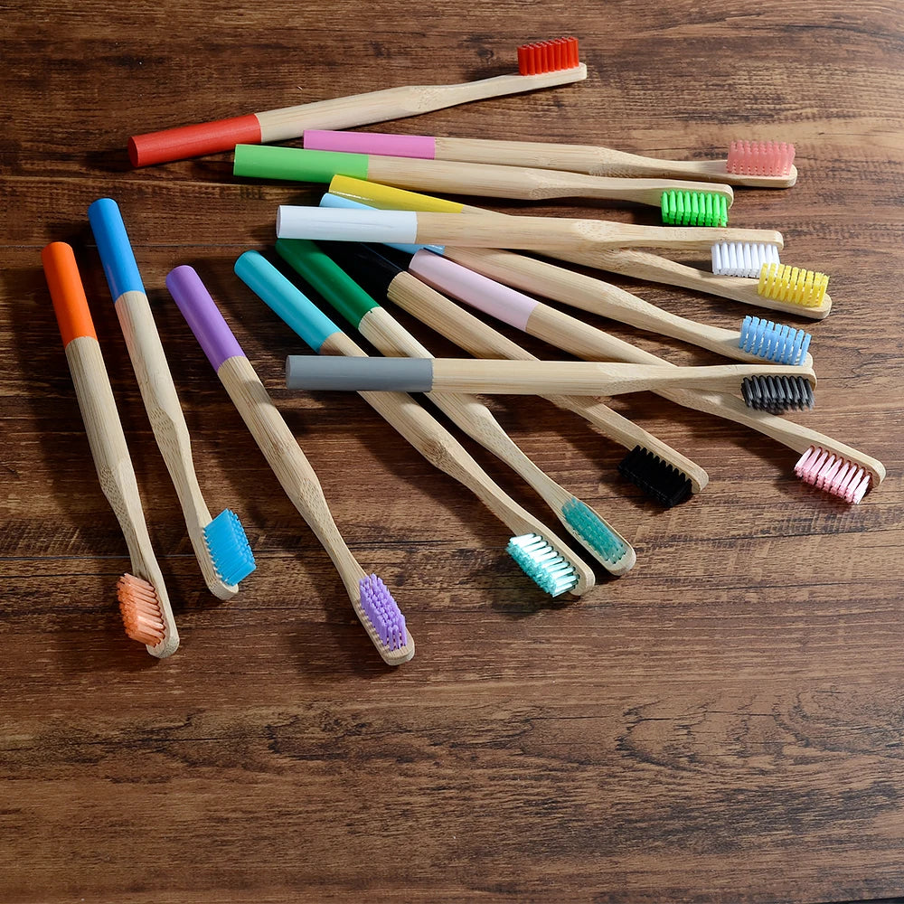 Biodegradable 10 Pack Bamboo Toothbrush