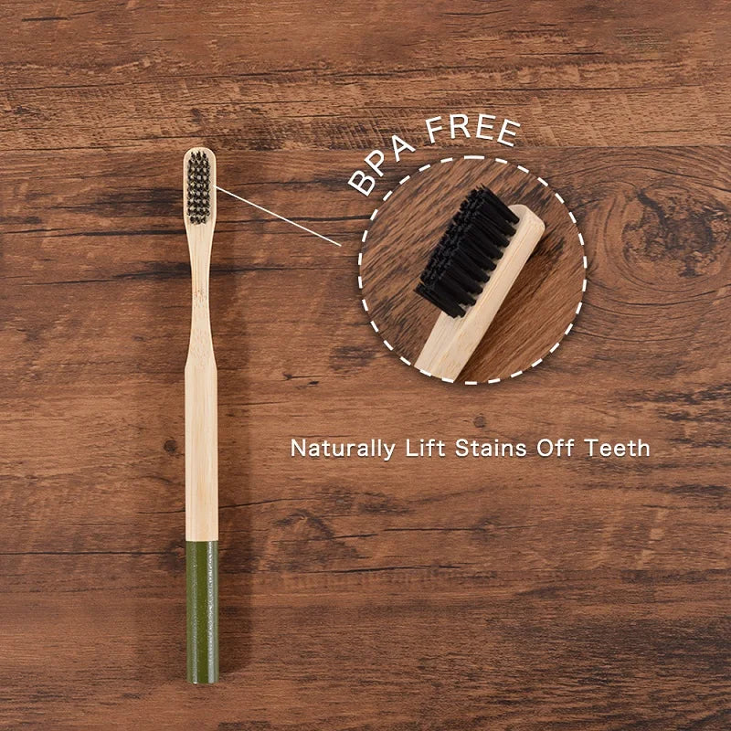 Biodegradable 10 Pack Bamboo Toothbrush
