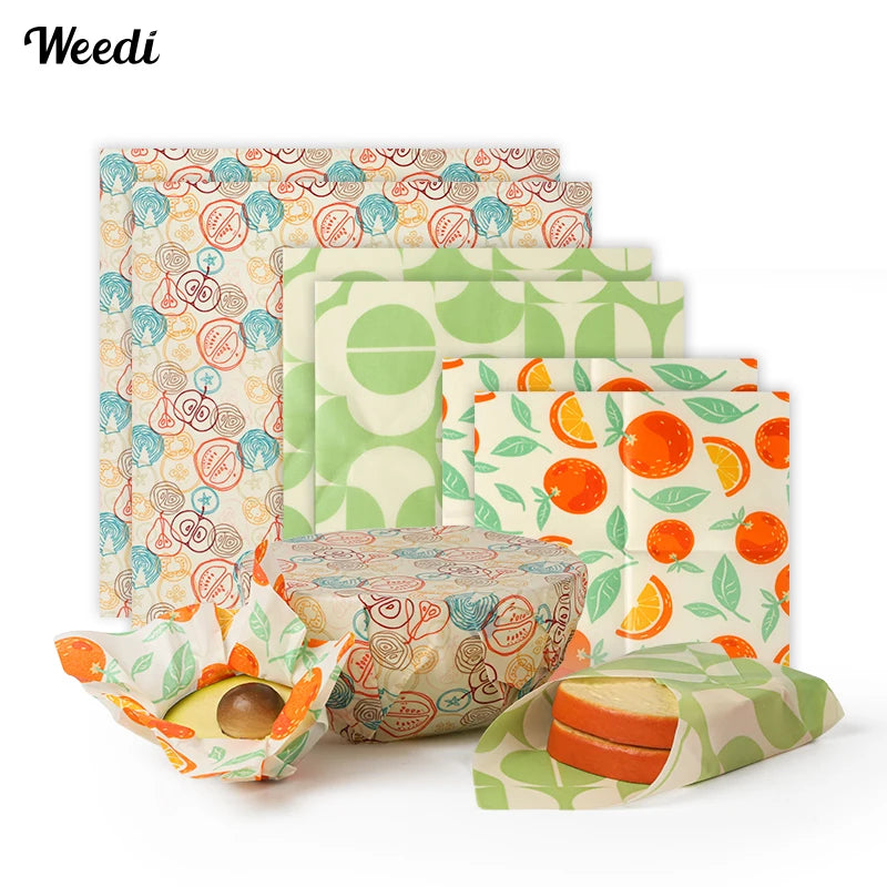 9Pack Reusable Beeswax Wraps, Ecp Friendly Beeswax Food Wrap, Bread Sandwich Wrapper, Reusable & Organic Cotton Food Wraps
