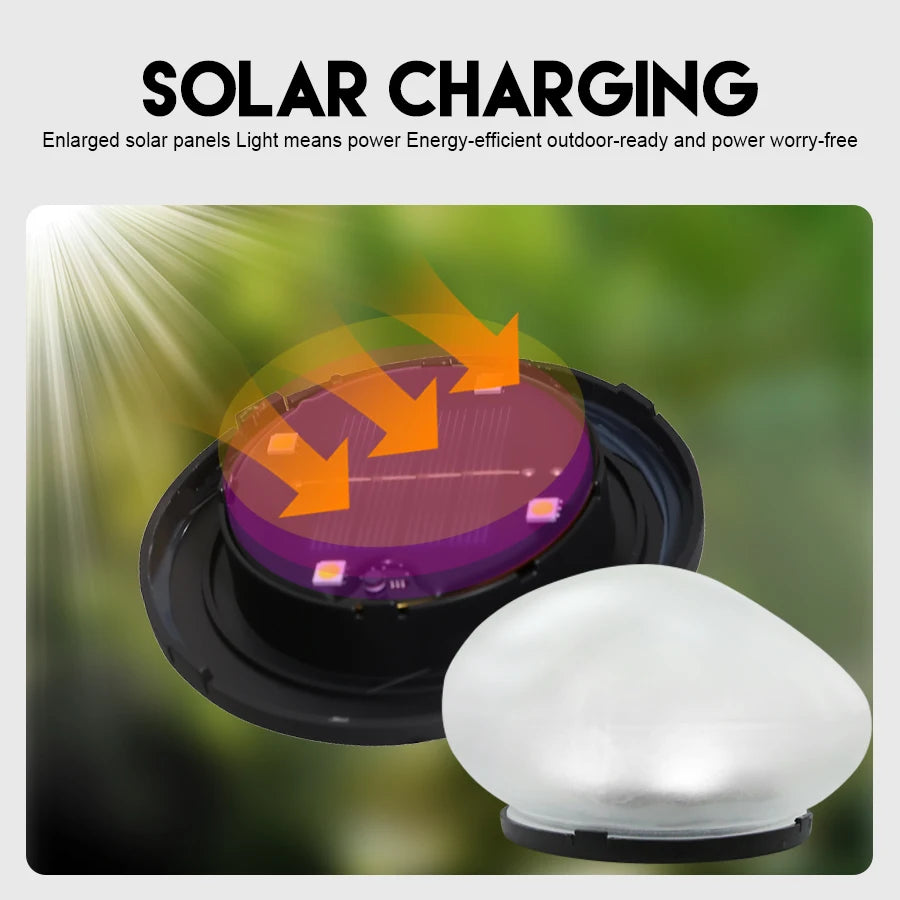 Solar Garden Lights Outdoor, Waterproof Solar Powered Stone Light，Outdoor Landscaping lights for Garden Pathway Yard Lawn light