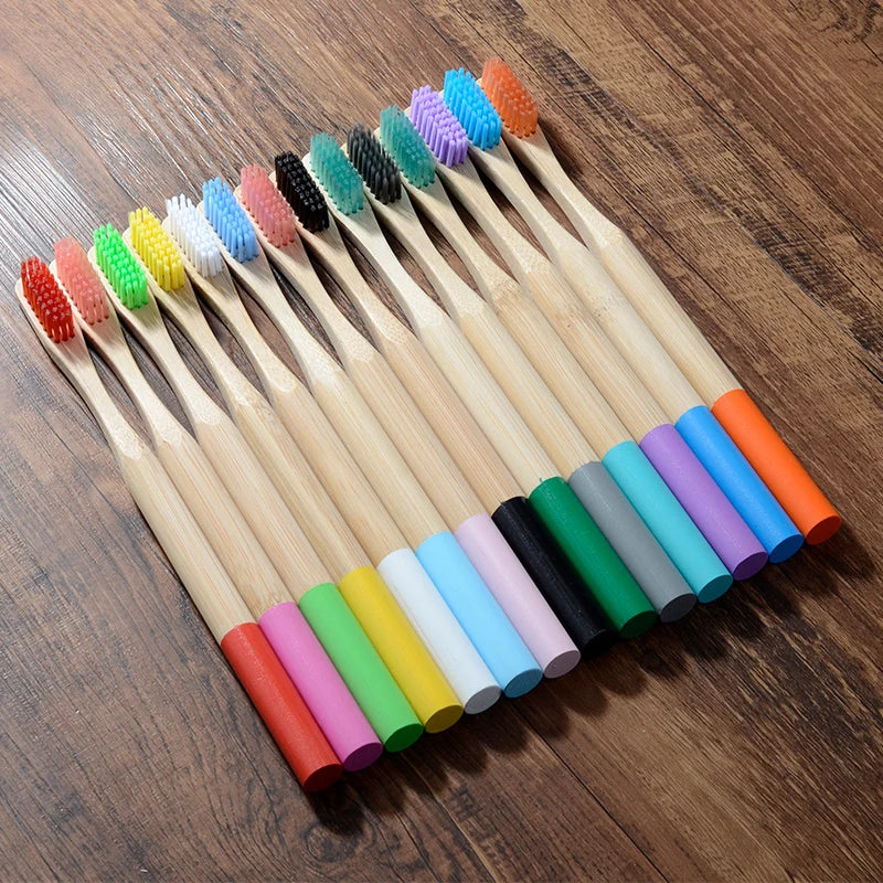 Biodegradable 10 Pack Bamboo Toothbrush