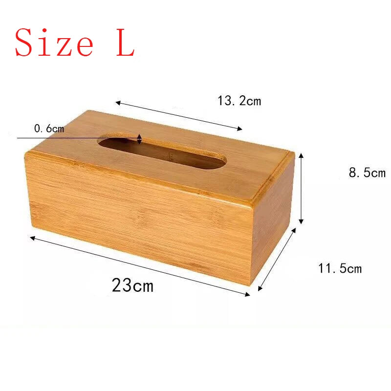 Bamboo Tissue Box Car Home Rectangle Shaped Tissue Container Towel Napkin Tissue For Home Office Desktop Organize tissue boxes