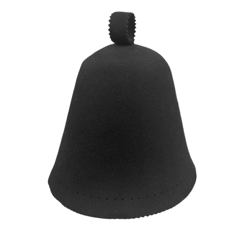 Seamless 100% Australian Wool Colored Cooling Sauna Hat Elegant Sustainable Shower Cap Green for Men and Women
