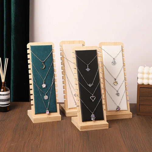 Detachable bamboo necklace display stand
