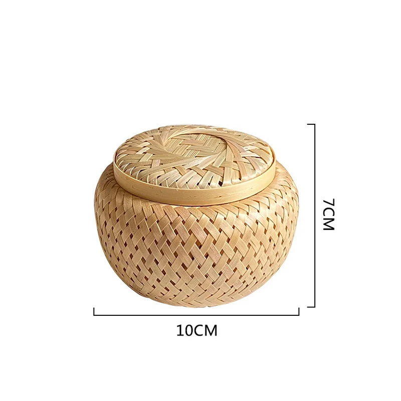 Bamboo Storage Basket with Cover