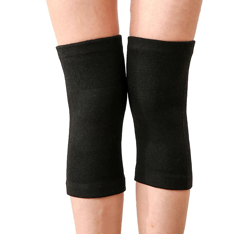 Bamboo Charcoal Knee Warmers for Men & Women - Breathable Thin-Knit Thermal Sleeves with Anti-Slip Grip, Joint Support Comfort