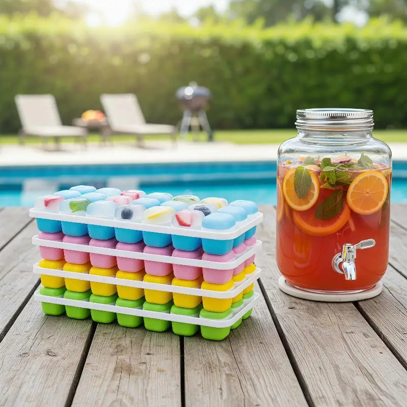 Eco-Friendly 14 Grid Silicone Ice Cube Tray Perfect for Parties and Events