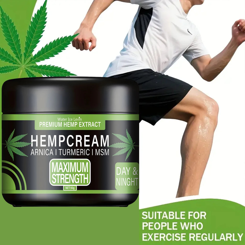 Premium Hemp Extract Cream with Arnica, Turmeric & MSM for Soothing Skin Relief, Nourishing & Moisturizing.