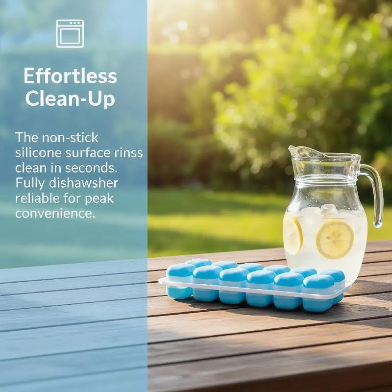 Eco-Friendly 14 Grid Silicone Ice Cube Tray Perfect for Parties and Events