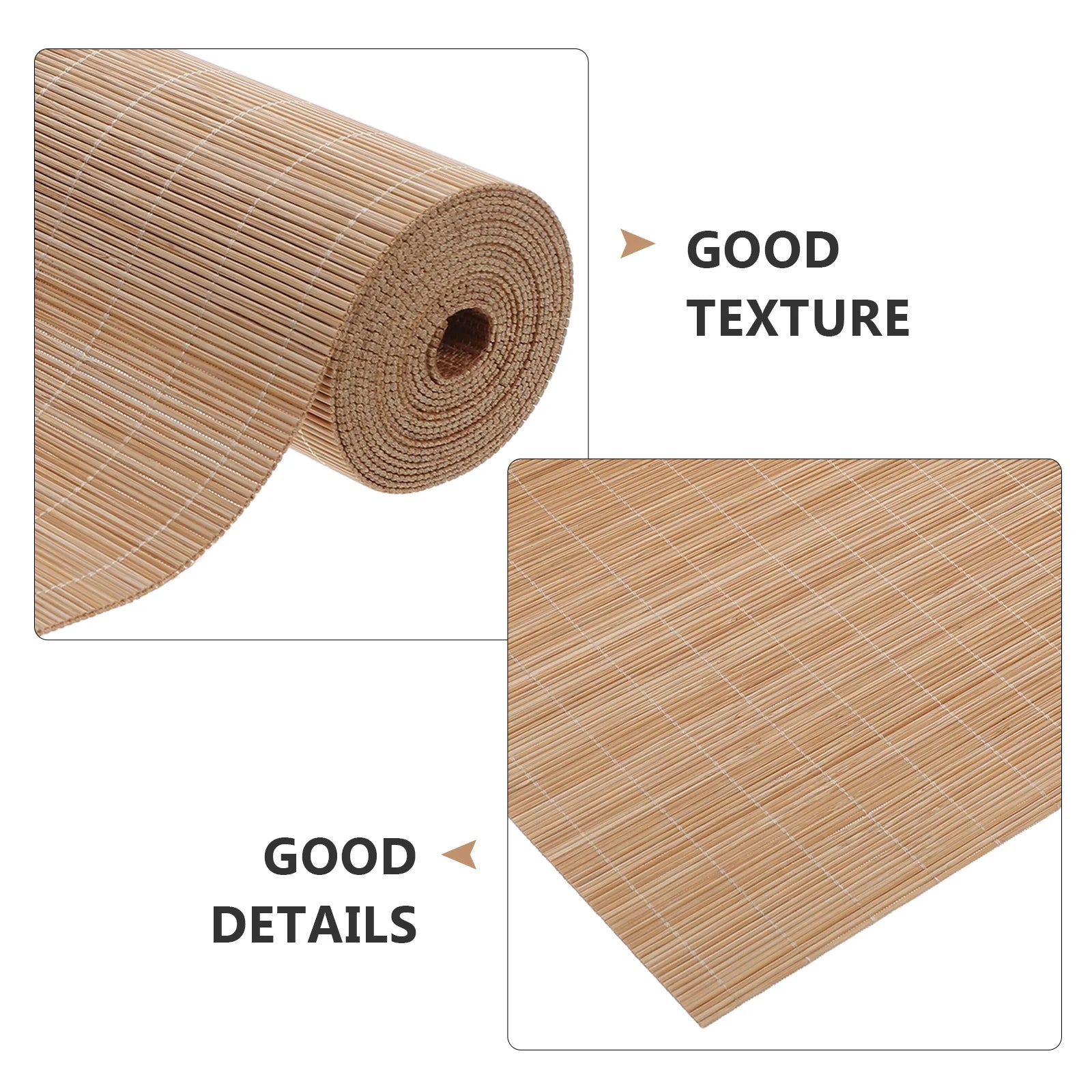 Bamboo Table Mat Cuttable Heat Resistant Placemats For Dining Table Tea Party Picnic Indoor Outdoor Use