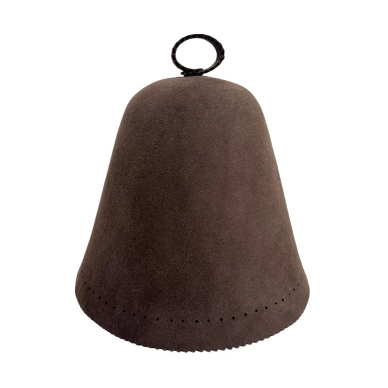 Seamless 100% Australian Wool Colored Cooling Sauna Hat Elegant Sustainable Shower Cap Green for Men and Women