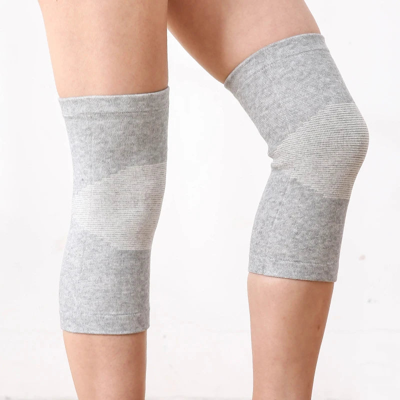 Bamboo Charcoal Knee Warmers for Men & Women - Breathable Thin-Knit Thermal Sleeves with Anti-Slip Grip, Joint Support Comfort