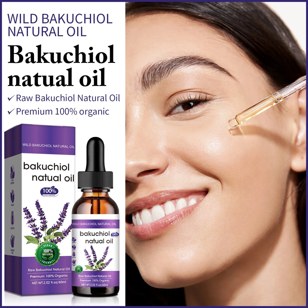 Botanical Anti-Aging Face Oil 60ml - Bakuchiol & Lavender Formula, Natural Retinol Alternative for Radiant Skin.
