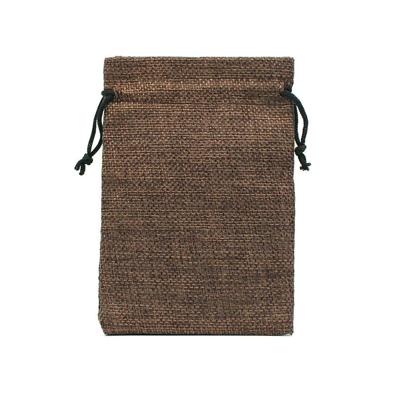 10pcs/lotNatural Hemp Bag Drawstring Hemp Gift Bag Wedding Birthday Party Valentine's Day Gift Storage Children's Candy Gift Bag