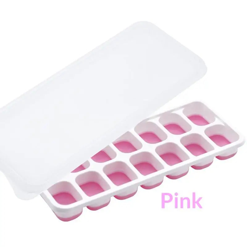 Eco-Friendly 14 Grid Silicone Ice Cube Tray Perfect for Parties and Events