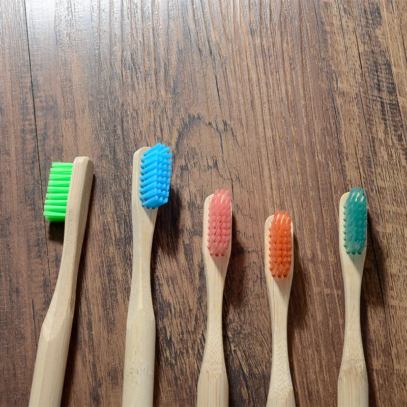 Biodegradable 10 Pack Bamboo Toothbrush