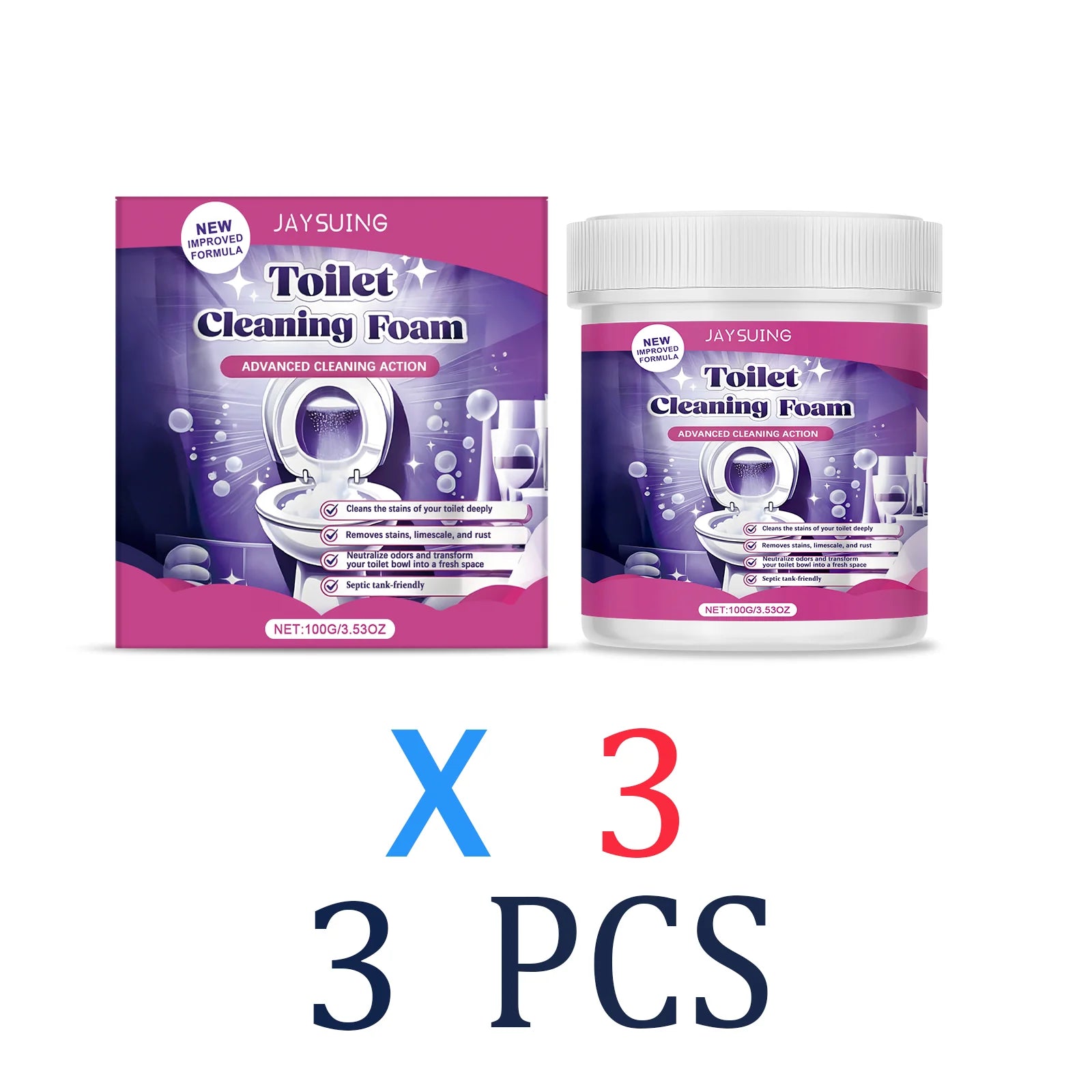 Eco Friendly Toilet Cleaning Powder Natural Mineral Based Bowl Cleaner for Stains & Odor Gentle on Septic Tank & Porcelain
