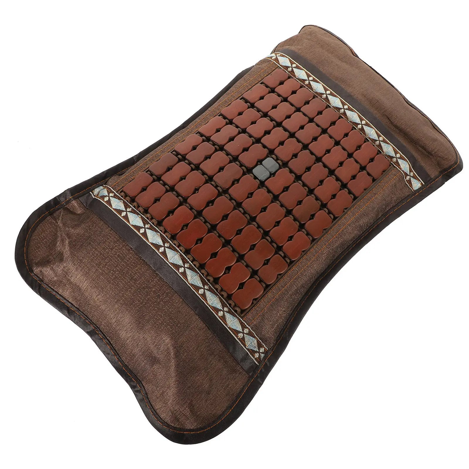 Bamboo Pillow Smooth Skin-Friendly Orthopedic Lumbar Pillow Cooling Breathable Cervical Neck Cushion for Seniors Summer Night