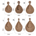 Wall-mounted Vegetable Basket Fruit and Sundry Basket Natural Wicker Weave Storage Basket Kitchen Storage Home Decoration