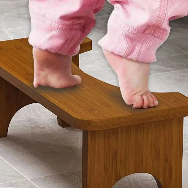 Bamboo Toilet Stool Toilet Brush Non-Slip Potty Seat Children Pregnant Foot Restroom Older Squat Bench Home Travel Kid Poop Seat