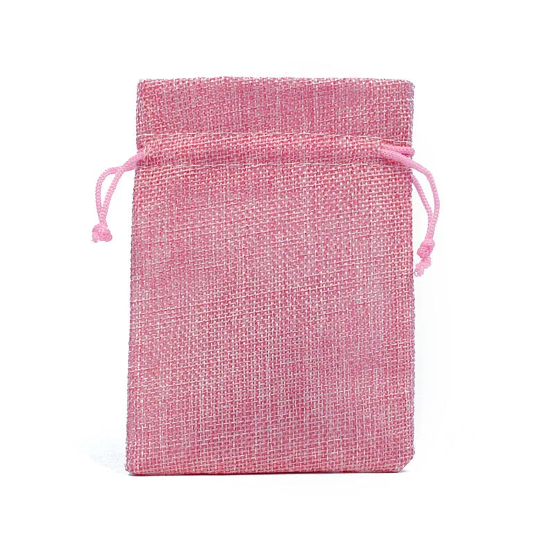 10pcs/lotNatural Hemp Bag Drawstring Hemp Gift Bag Wedding Birthday Party Valentine's Day Gift Storage Children's Candy Gift Bag