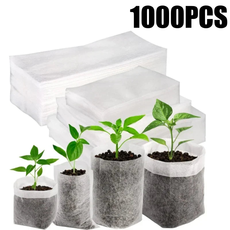 Eco-Friendly Fabric Seedling Bags Degradable Non-Woven Plant Pots for Gardening Breathable Nursery Containers for Vegetables
