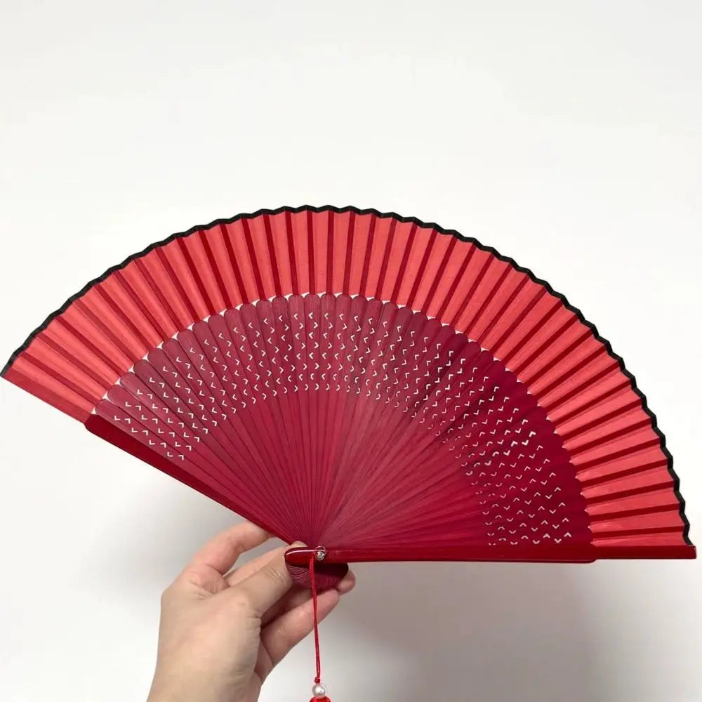 New Bamboo Folding Fan Chinese StyleFan Classical Carving Craft Fans Portable Summer Female Dance Hand Held Fan Gift Home Decor