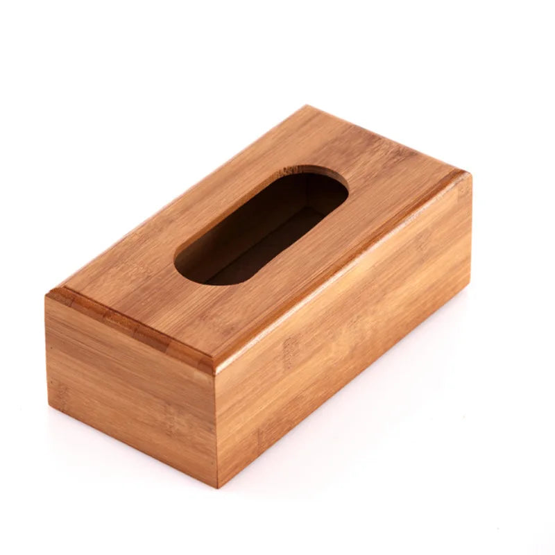 Bamboo Tissue Box Car Home Rectangle Shaped Tissue Container Towel Napkin Tissue For Home Office Desktop Organize tissue boxes
