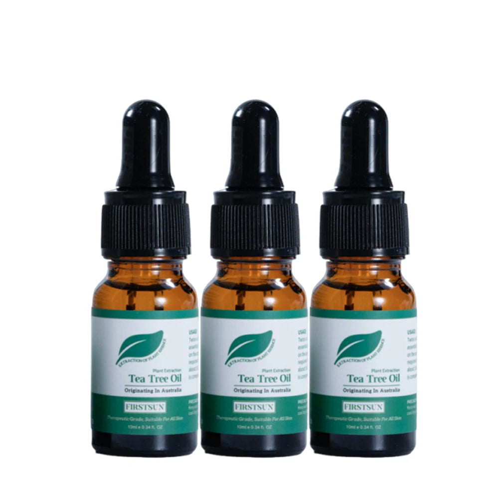 Organic Tea Tree Oil For Skin Face Hair Scalp Acne Treatment  Hair Growth Essential Oils for Diffuser, Aromatherapy Massage 10ml