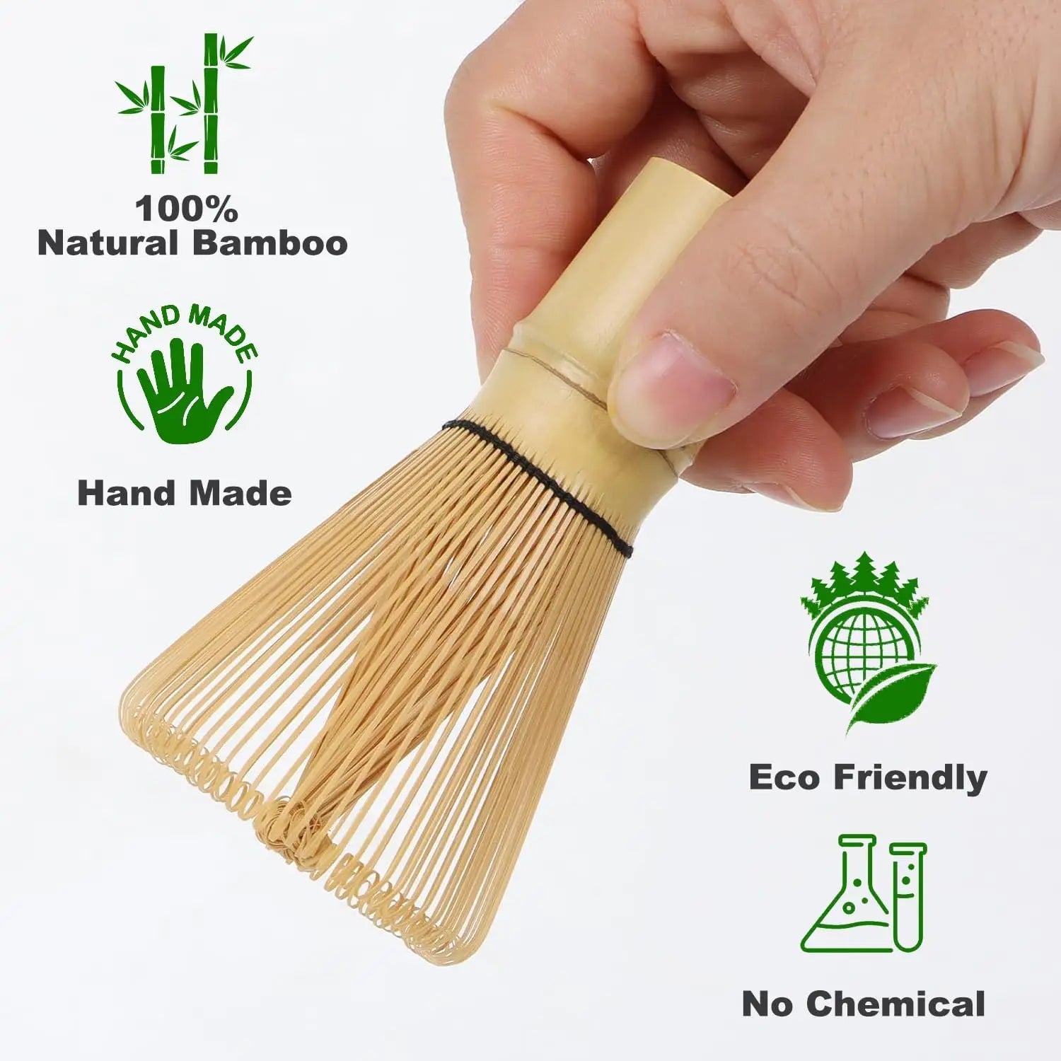 Premium Bamboo Matcha Whisk–Matcha preparation-Making Smooth and Frothy texture – Perfect for Daily Use, Travel, and Gift Giving