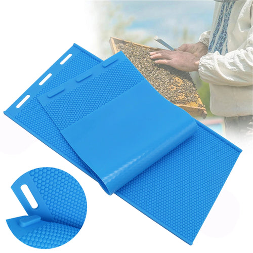 1 Set Apiculture Silicone Beeswax Honeycomb Mold Flexible Wax For Machine Foundation Sheets Mould Press Embosser For Bee Farming