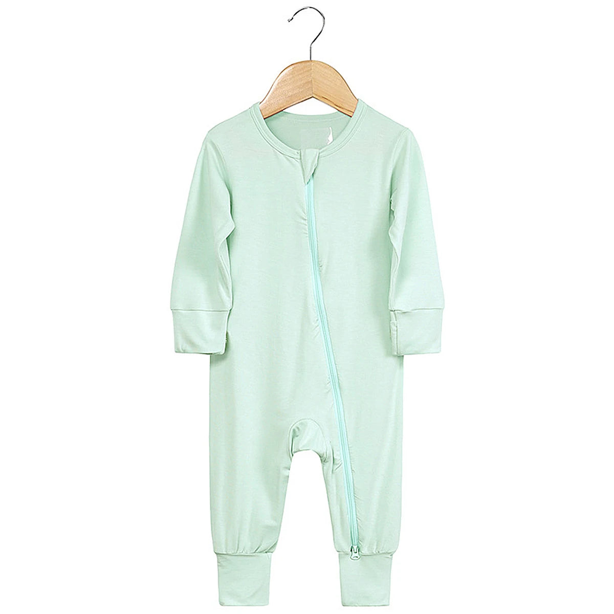 Bamboo Baby Pajama Newborn Boys Girls Zipper Jumpsuit Toddler Solid 3 to 6 12 18 Months  Footed Pijamas Birthday Gift Pyjamas