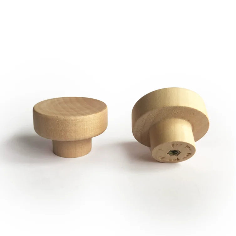 Eco-Friendly Wooden Engraved Animals Pattern Dresser Drawer Knobs Cabinet Pull Nature Wood Kids Children Room Furniture Handles