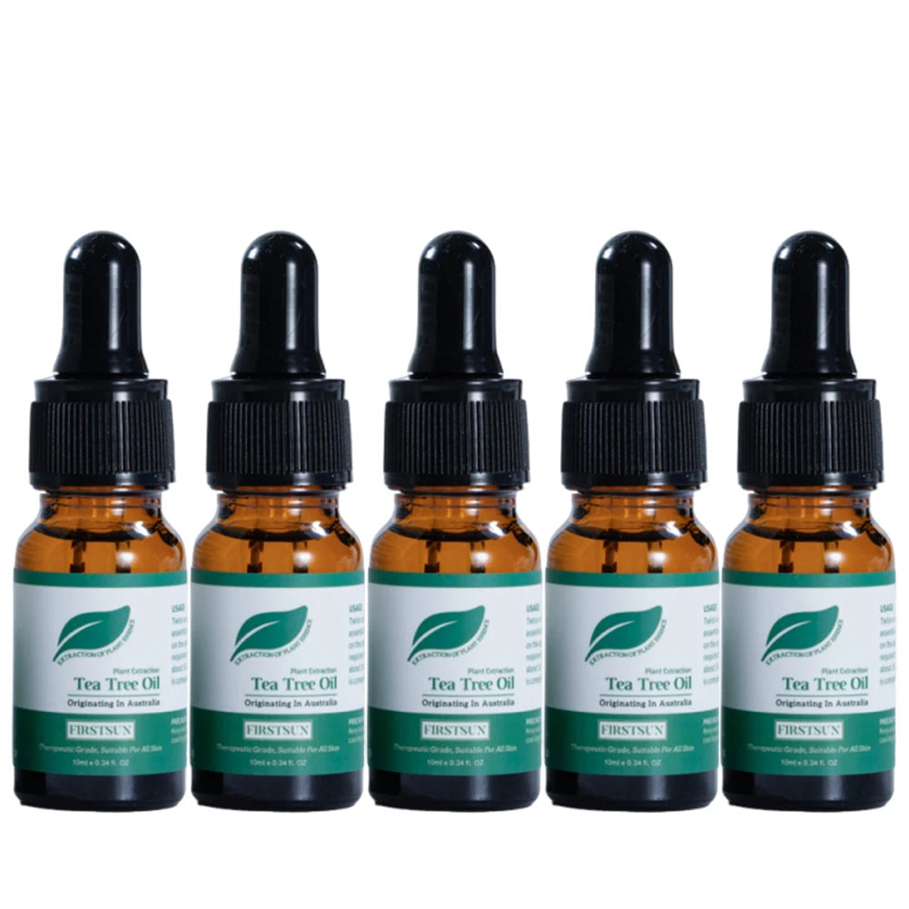 Organic Tea Tree Oil For Skin Face Hair Scalp Acne Treatment  Hair Growth Essential Oils for Diffuser, Aromatherapy Massage 10ml