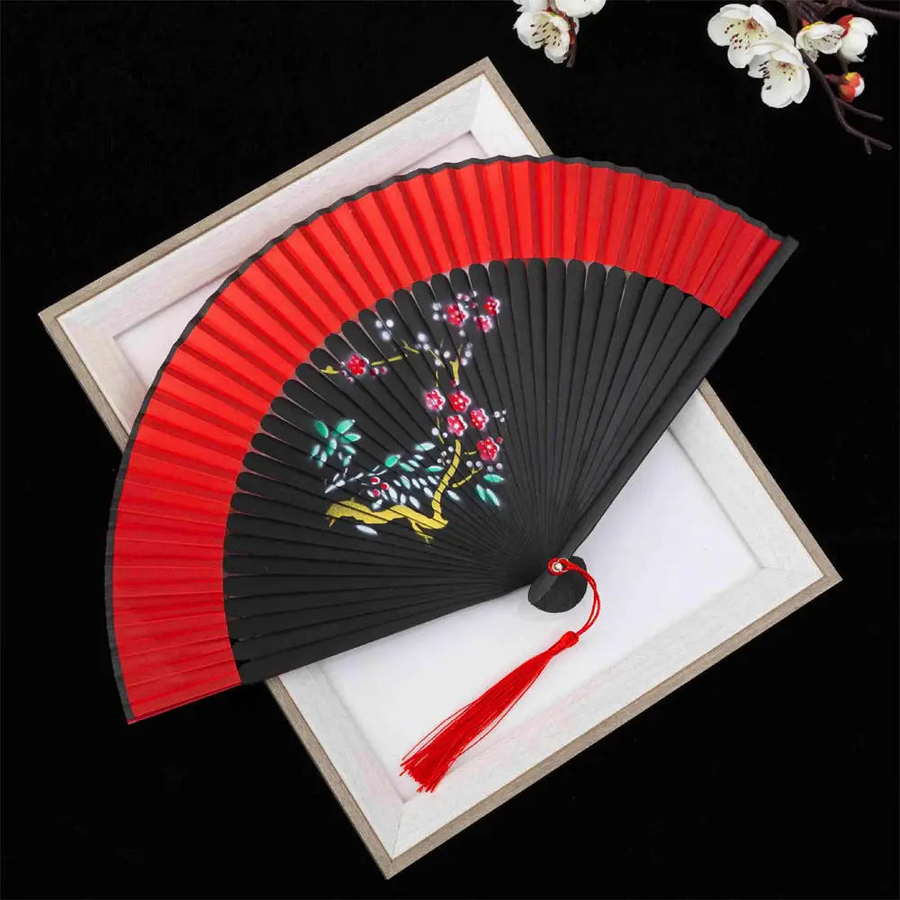 New Bamboo Folding Fan Chinese StyleFan Classical Carving Craft Fans Portable Summer Female Dance Hand Held Fan Gift Home Decor