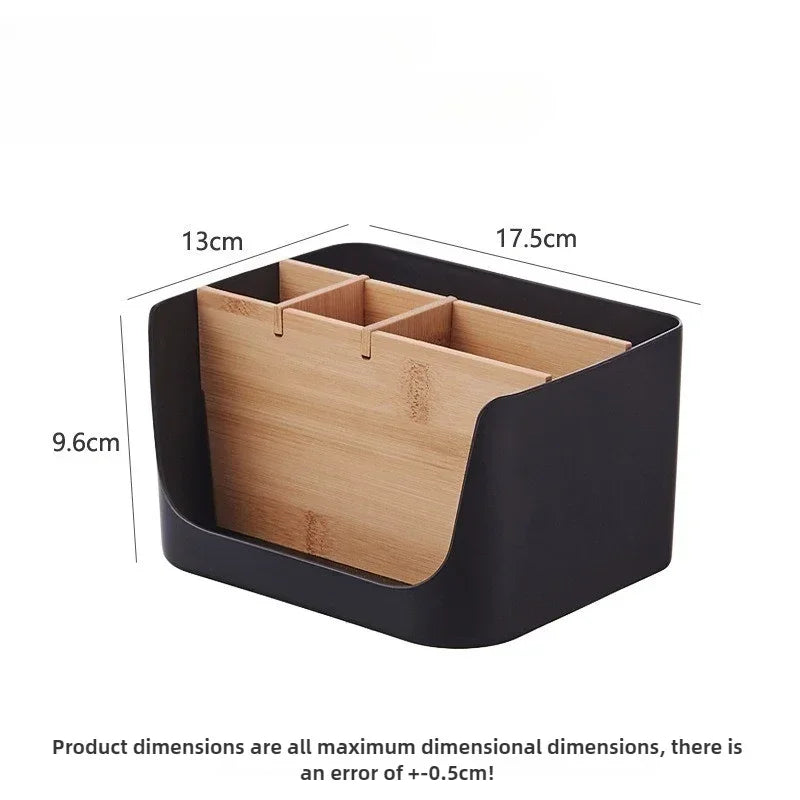 Sustainable Modular Wooden Organizer Box - Foldable Bamboo Basket for Home Storage, Bathroom Towels & Kitchen Essentials