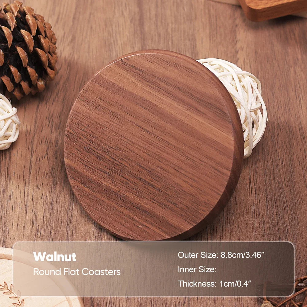 Bamboo Base Coaster Set Simple Creative Cup Holder Round Water Cup Insulation Pad Bamboo Tea Cup Holder Display Rack Accessories