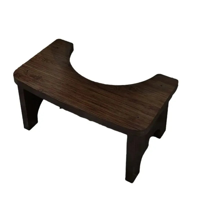 Bamboo Toilet Stool Toilet Brush Non-Slip Potty Seat Children Pregnant Foot Restroom Older Squat Bench Home Travel Kid Poop Seat