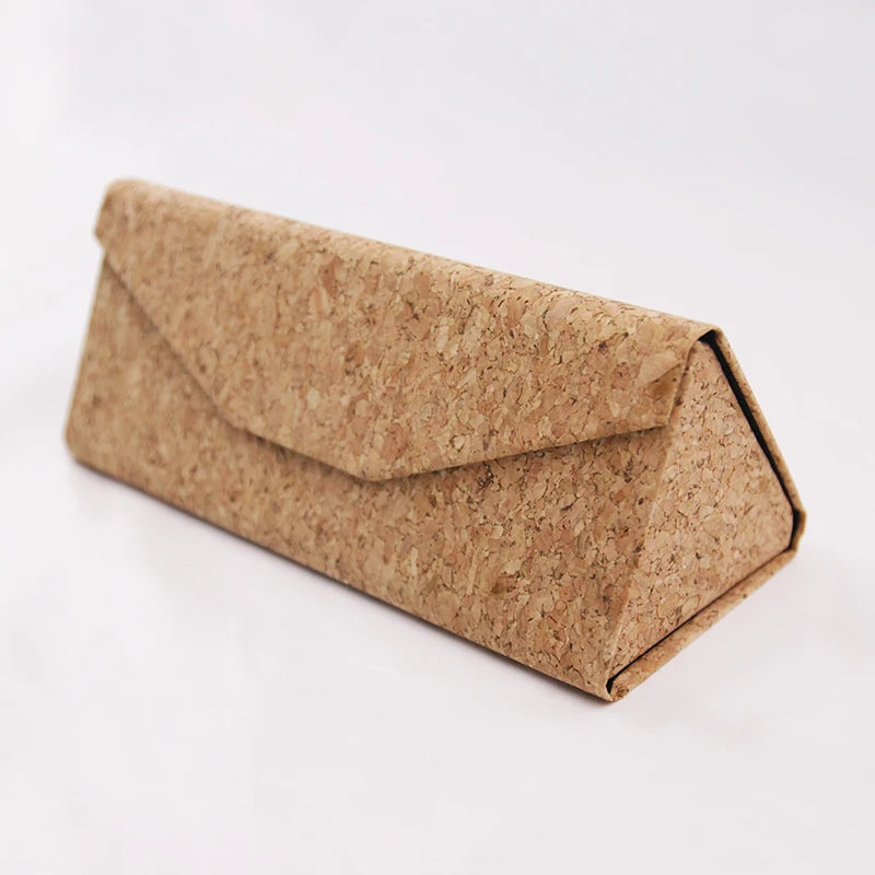 Eco Friendly Portugal Natural Cork Eyeglasses Box Foldable Wooden Eyewear Storage Cases for Women Men Vegan Popular Gift