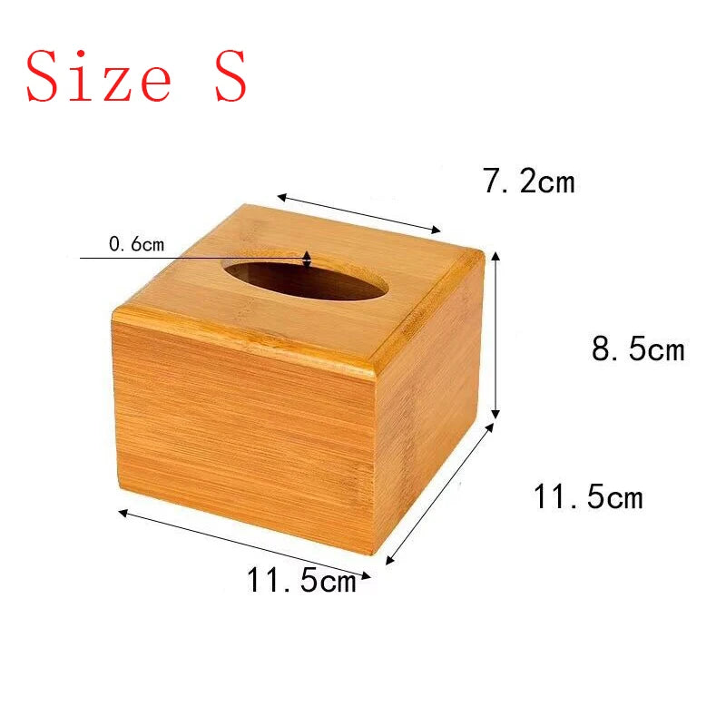 Bamboo Tissue Box Car Home Rectangle Shaped Tissue Container Towel Napkin Tissue For Home Office Desktop Organize tissue boxes
